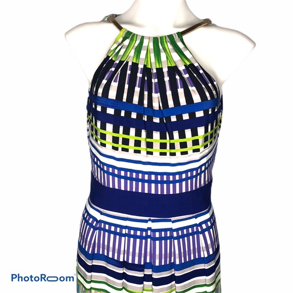 Eliza J Multicolored Jersey Maxi Halter Dress - Picture 2 of 8